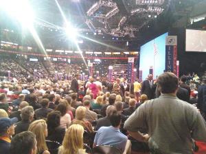 The view of the convention from the Illinois seats