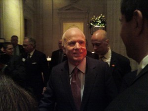Senator McCain up close and as friendly as ever.